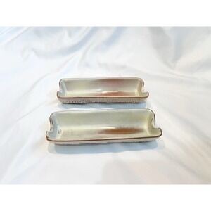 Vintage Two Frankoma Corn Cob Holder Sapulpa Clay Oklahoma Pottery